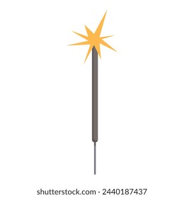 Bengal sparkler icon cartoon vector. Safety explosion. Art firework night