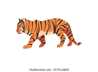 bengal tiger design over white