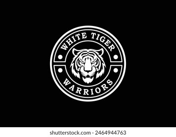 A bengal tiger face head with fangs and kung fu chinese lettering for Kungfu Club Martial Clan logo design