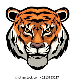 Icono de la cabeza delantera del tigre de Bengala