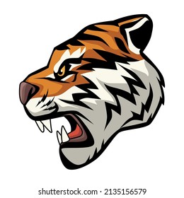 Bengal tiger profile head icon