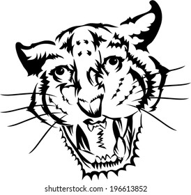 Bengal tiger roaring tattoos.