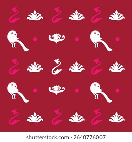 Bengali Alpona patterns are traditional decorative designs, typically made with rice paste, featuring intricate floral, geometric, and symbolic motifs drawn on floors during festivals and rituals.