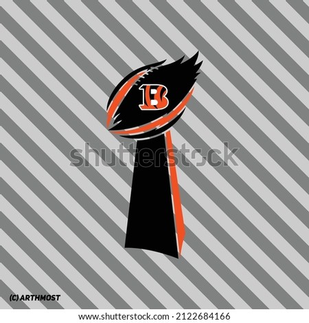 Bengals Big Game LVI 2022 Trophy Cup Clipart