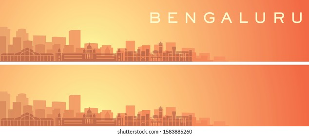 Bengaluru Beautiful Skyline Scenery Banner