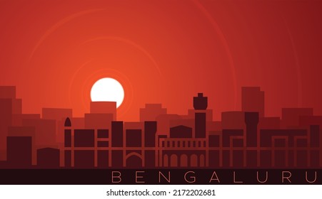 Bengaluru Low Sun Skyline Scene