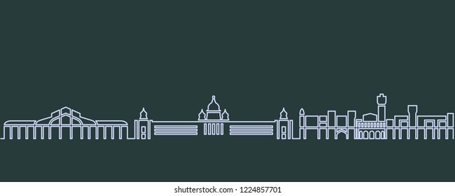 Bengaluru Single Line Skyline