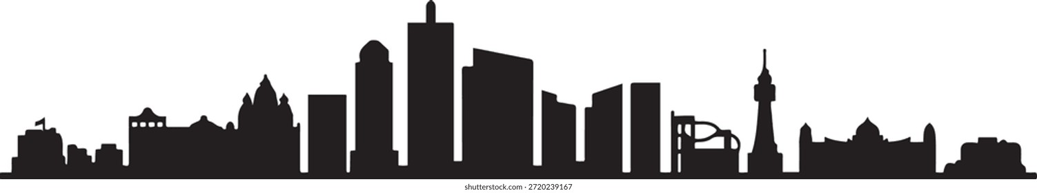 Bengaluru skyline vector. design Vector black silhouette

