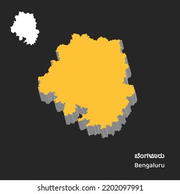 Bengaluru Vector Map District Karnataka Stock Vector (Royalty Free ...