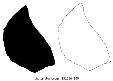 Benghazi District (Districts of Libya, State of Libya, Cyrenaica) map vector illustration, scribble sketch Benghazi map