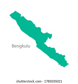 Provincia de Bengkulu Vector del mapa verde