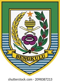 Logo de la provincia de Bengkulu, Escudo de armas de Bengkulu en forma de escudo con la inscripción Bengkulu. 