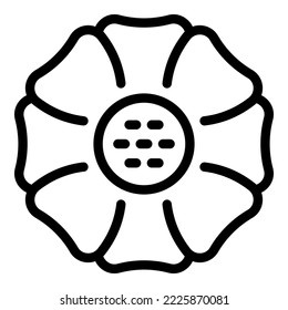 Bengkulu rafflesia icon outline vector. Flower plant. Tropical corpse