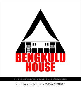 Bengkulu Traditional House Icons, Sumatra, una serie de iconos arquitectónicos para las casas tradicionales indonesias