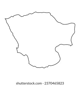 Bengo province map, administrative division of Angola.