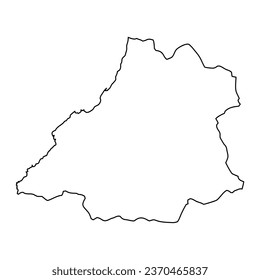 Benguela province map, administrative division of Angola.