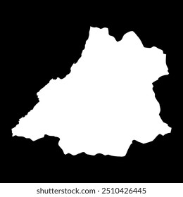 Mapa da província de Benguela, divisão administrativa de Angola.