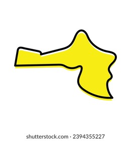Diseño de mapas del estado de Beni Sur de Egipto en forma vectorial.