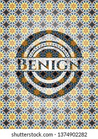 Benign arabesque emblem background. arabic decoration.