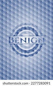 Benign blue polygonal emblem. Vector Illustration. Detailed. 