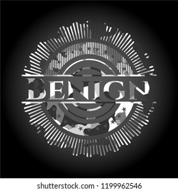 Benign on grey camouflage texture
