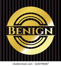 Benign shiny badge. Vector Illustration. Detailed.
