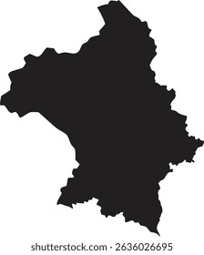 Estilo de vetor da silhueta do mapa preto do Benim com fundo branco