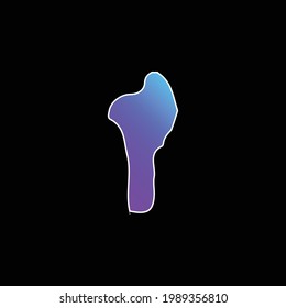 Icono de vector de gradiente azul de Benín