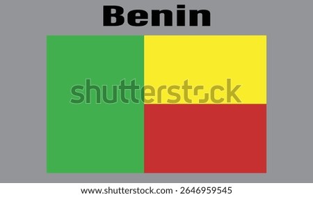 Benin country flag hand drawing illustration vector based drawing