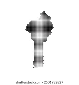 Benin country map icon illustration element design