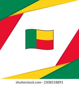 Benin Flag Abstract Background Design Template. Benin Independence Day Banner Social Media Post. Benin