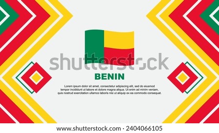 Benin Flag Abstract Background Design Template. Benin Independence Day Banner Wallpaper Vector Illustration. Benin Design