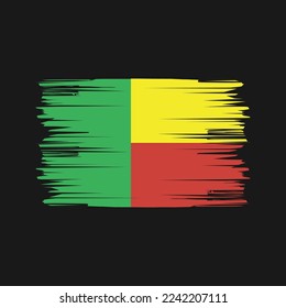 Benin Flag Brush Vector Illustration