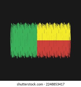 Vektorgrafik der Benin-Flag-Pinselspitze