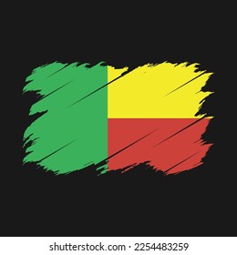 Benin Flag Brush Vector Illustration