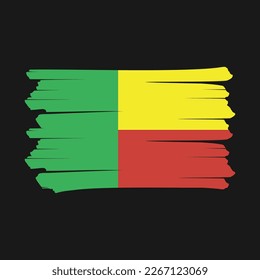 Vektorgrafik der Benin-Flag-Pinselspitze
