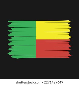 Benin Flag Brush Vector Illustration