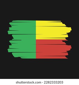 Benin Flag Brush Vector Illustration