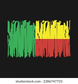 Benin Flag Brush Vector Illustration
