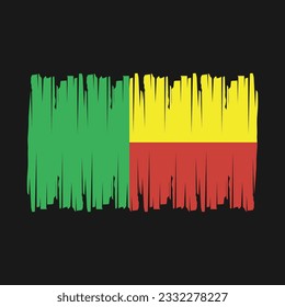 Benin Flag Brush Vector Illustration