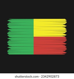 Benin Flag Brush Vector Illustration