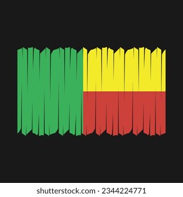 Vektorgrafik der Benin-Flag-Pinselspitze