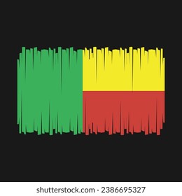 Benin Flag Brush Vector Illustration