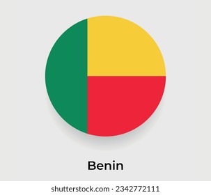 Benin Flag Blase Kreis um Form Symbol Vektorgrafik