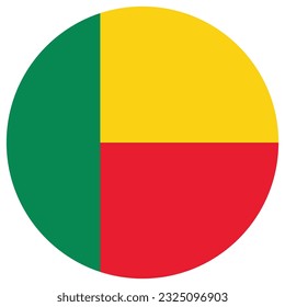 Forma de diseño de bandera de Benín. Bandera de la forma de diseño de Benín 