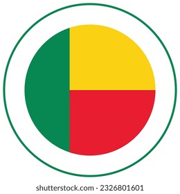 Benin flag design shape. Flag of Benin design shape 