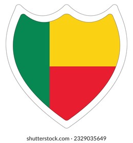 Benin flag design shape. Flag of Benin design shape 