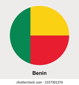 Benin flag icon isolated vector illustration