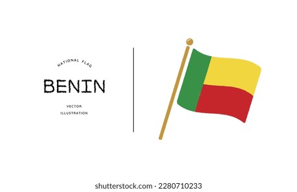 Benin flag icon vector illustration