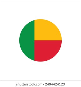 Benin flag icon vector template illustration logo design wallpaper background